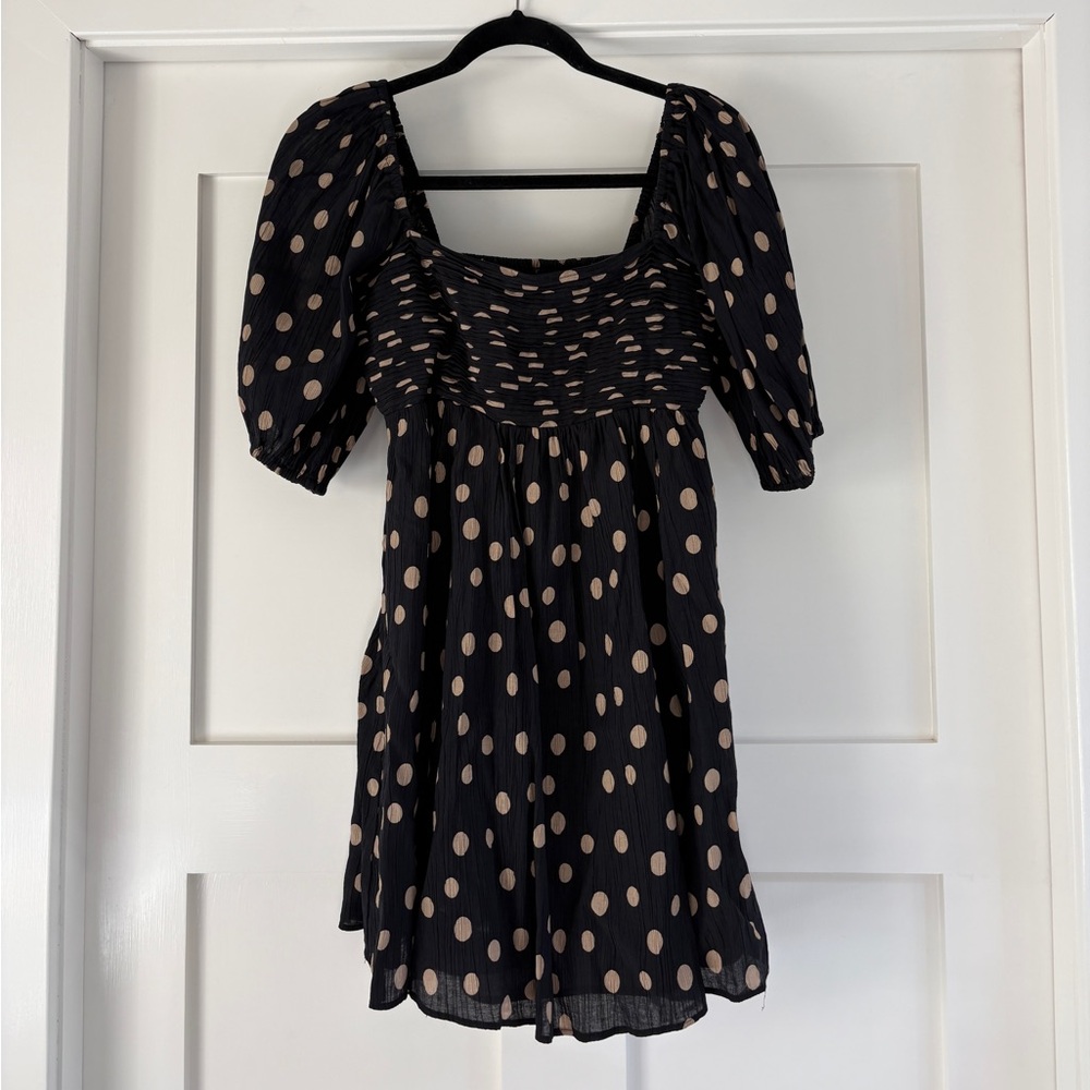 Abercrombie & Fitch Black Polka Dot Dress